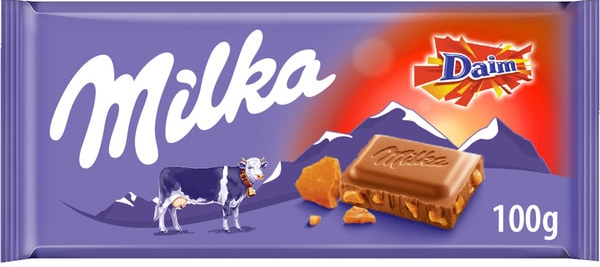 Milka & Daim barre de chocolat 100g - Épicerie Allemande